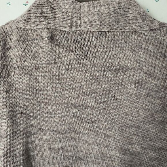 Eileen Fisher Cardigan Sweater 3X Oatmeal Organic Linen Open Duster LagenlooK - Picture 11 of 16